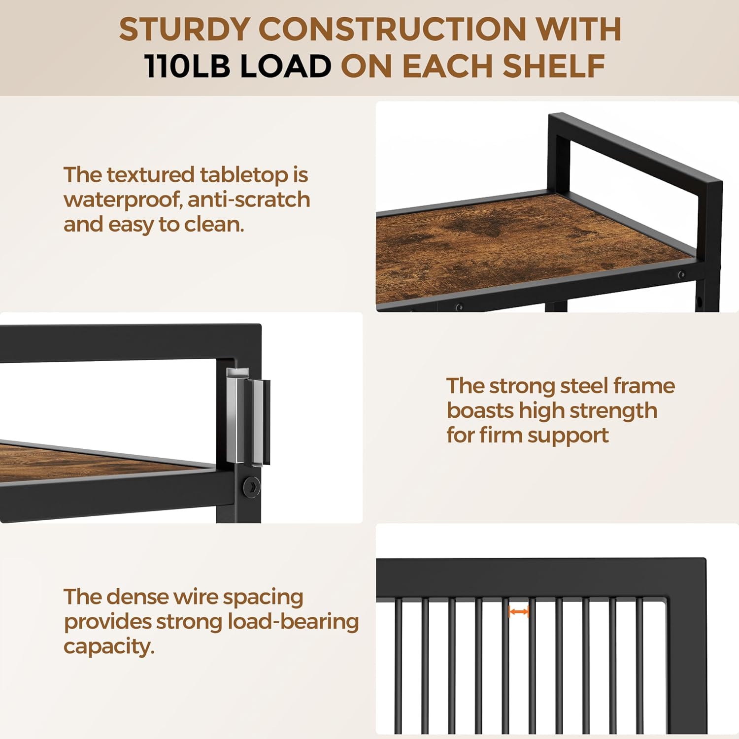 Maximize Your Space: Stylish 5-Tier Kitchen Rack with Power Supply
