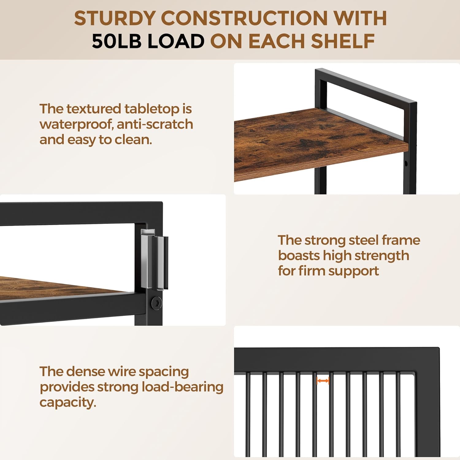 Maximize Your Space: Stylish 5-Tier Kitchen Rack with Power Supply