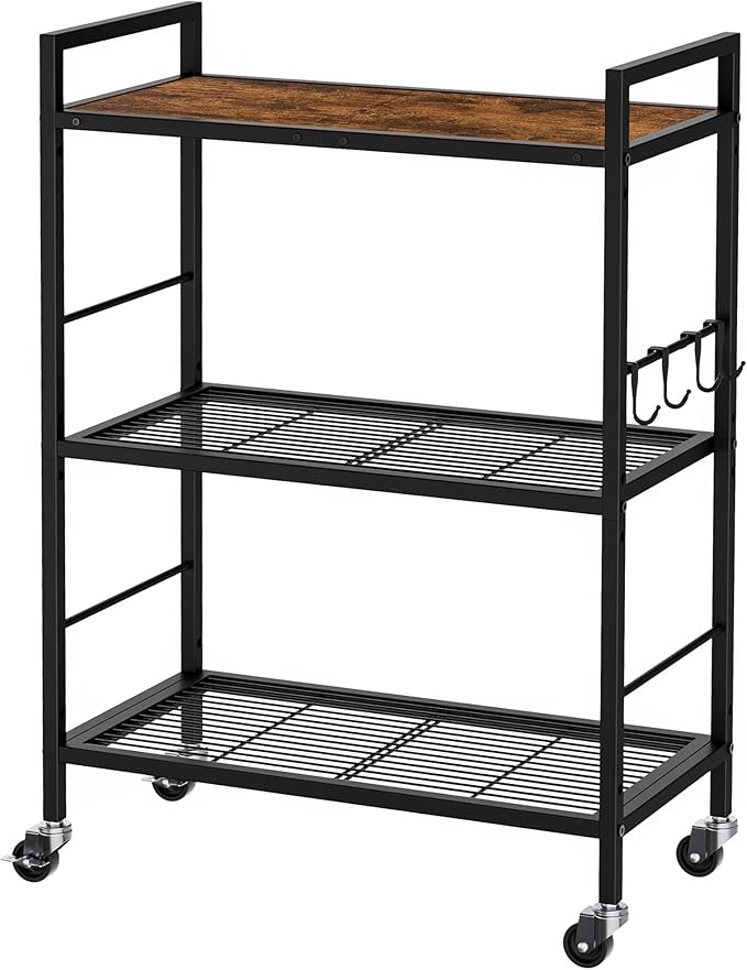 Maximize Your Space: Stylish 5-Tier Kitchen Rack with Power Supply