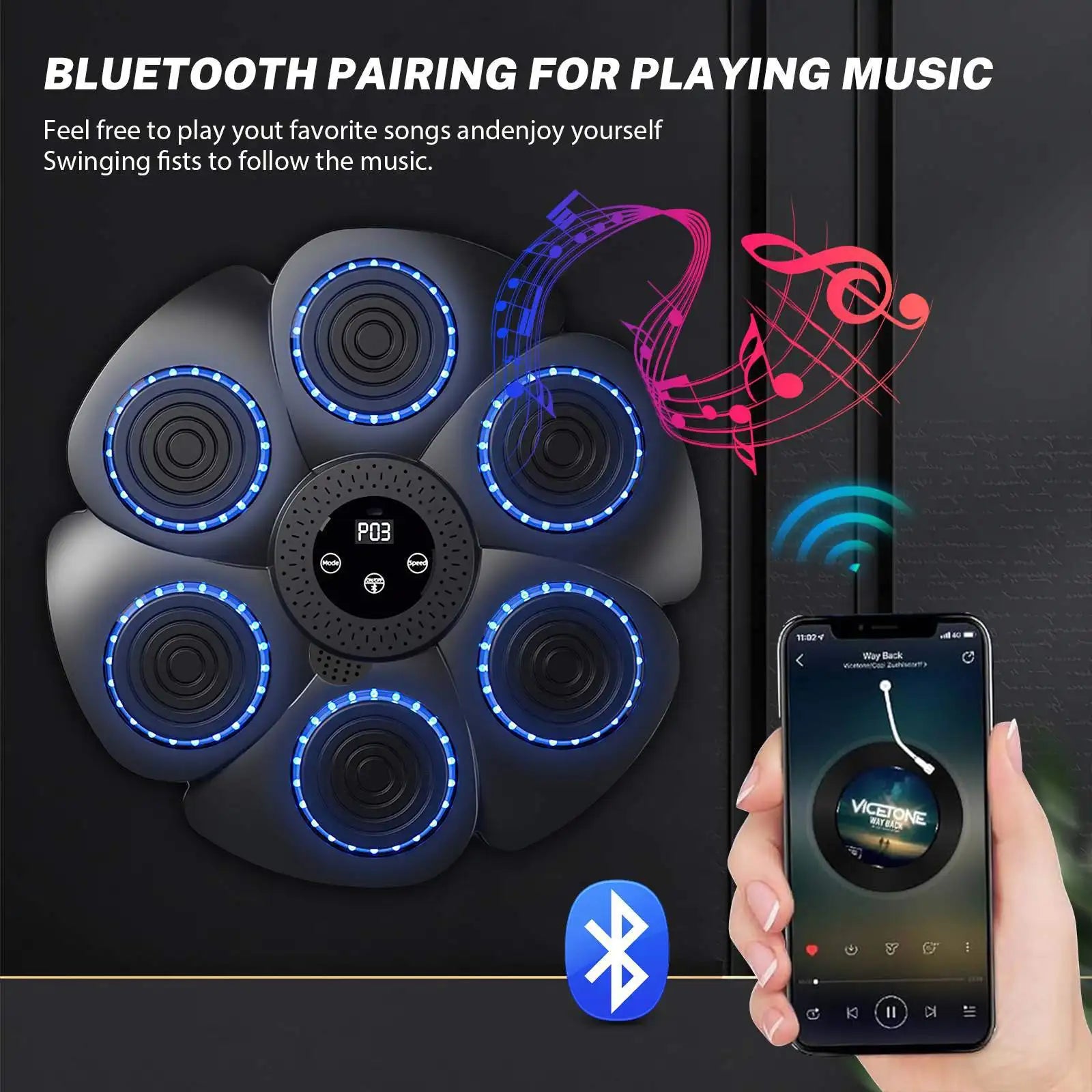 Knock Out Your Workout: Smart Bluetooth Music Boxing Gloves with 9 Modes