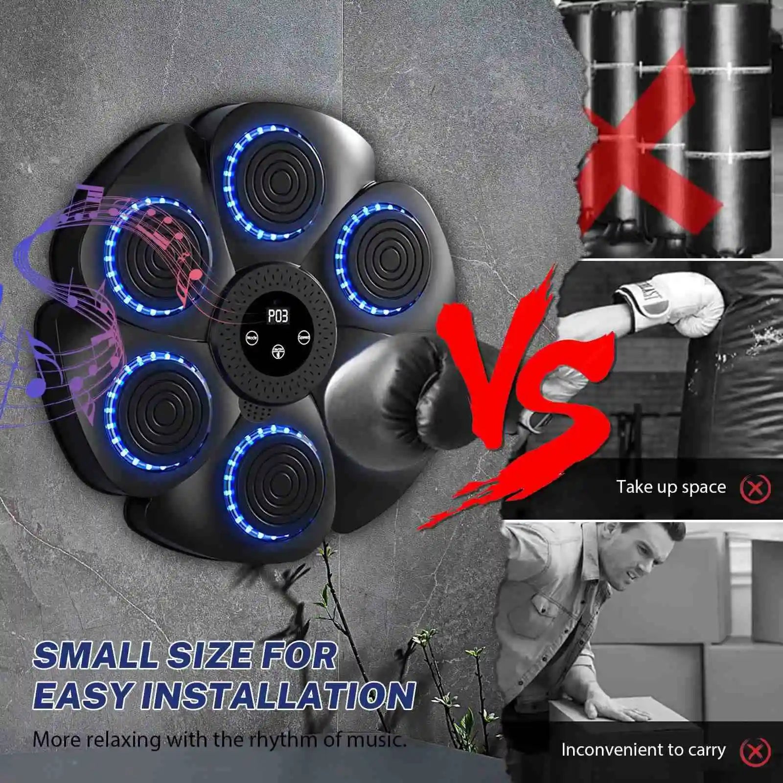 Knock Out Your Workout: Smart Bluetooth Music Boxing Gloves with 9 Modes